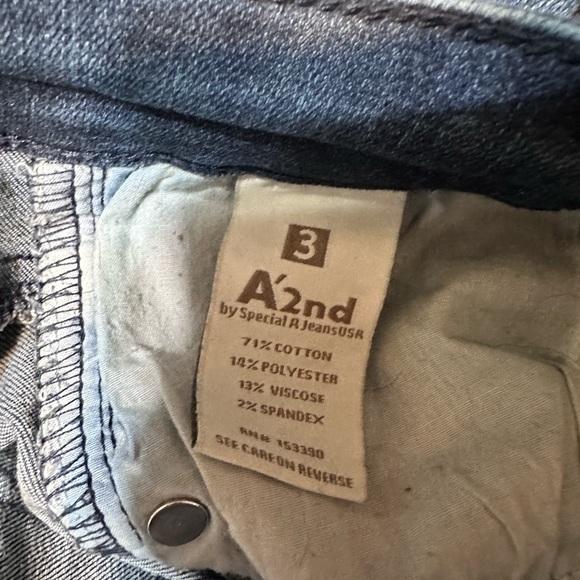 A’2nd Premium Denim Skinny Ankle Jeans. Size 3/25 - Picture 5 of 5